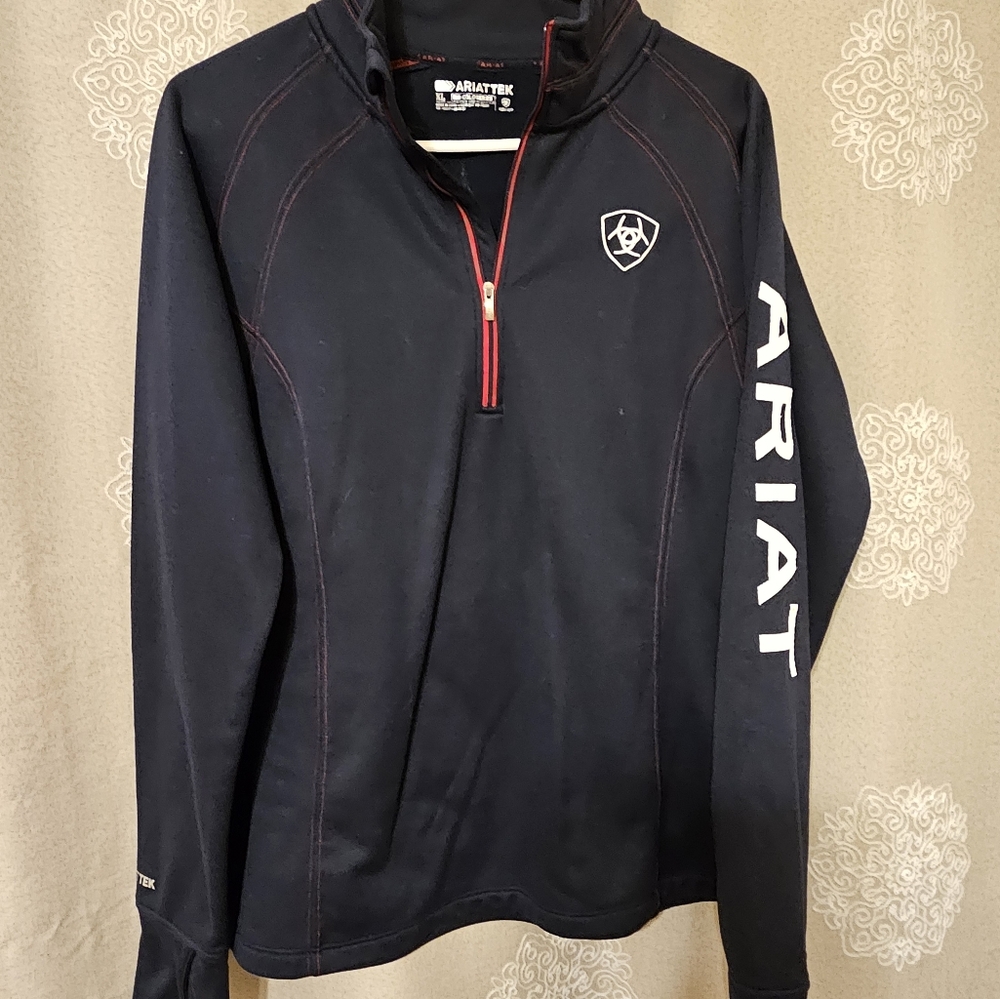 Ariat Navy Pullover with White Logo